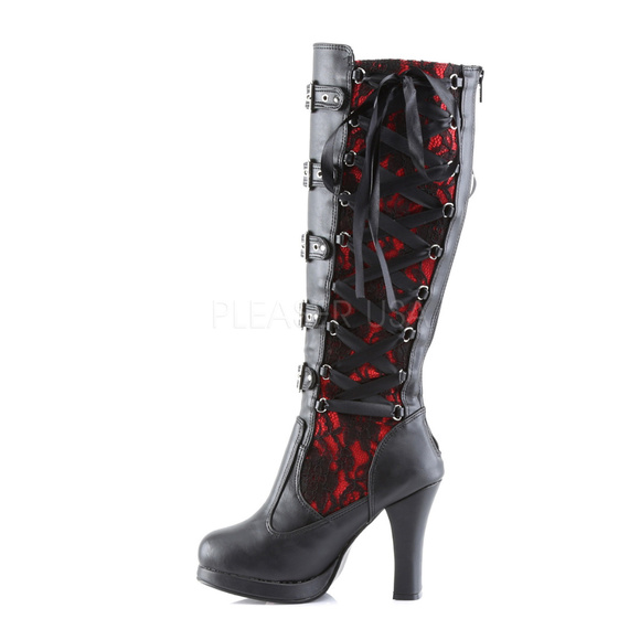 Gothic Platform Lace Up High Heel Boots - Picture 3 of 5